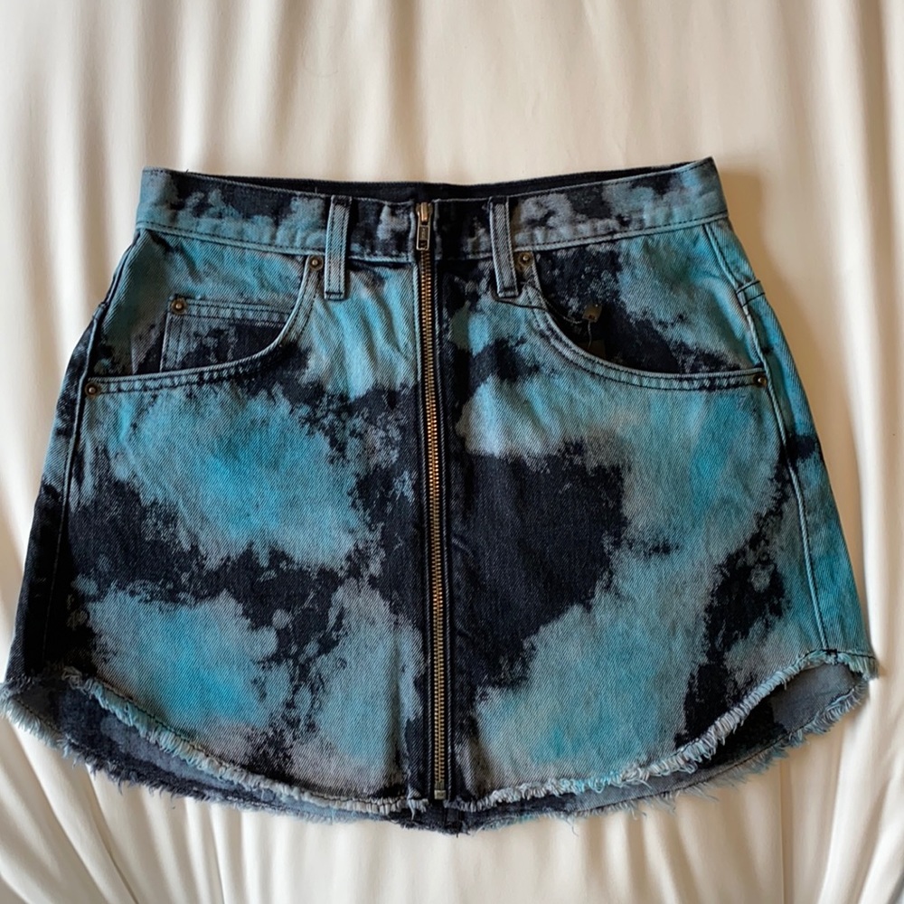 Carmar and LF Bleach Dye Zip Up skirt